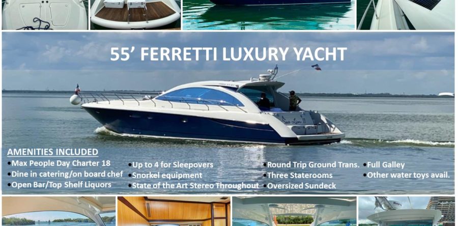 55’ Ferretti Luxury Yacht